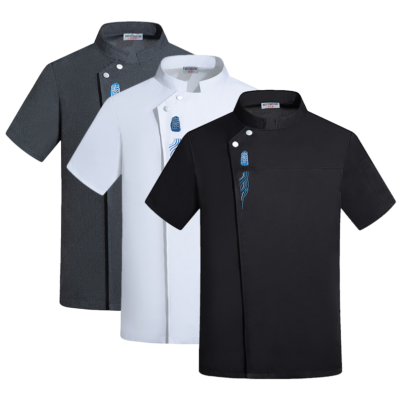 Uniforme de Chef, vêtements de travail de restauration, chemises de Chef, manteau de cuisine, veste de Chef d'été, Restaurant, salon de coiffure, chemise de serveur pour femmes