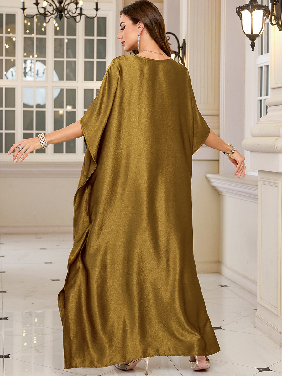Caftans longs brodés pour femmes, robes kaftan grande taille, tenues de plage, robes Moomoo, robes marocaines