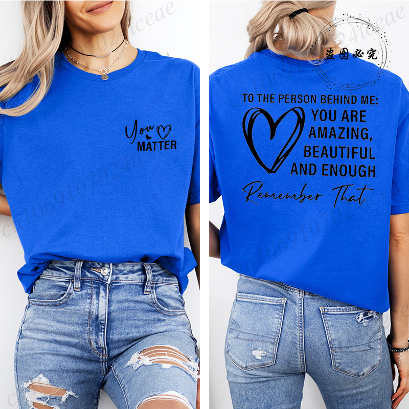 T-shirts pour femmes, t-shirts de sport décontractés, respirants, à manches courtes, surdimensionnés, pour la personne derrière moi : vous êtes incroyables