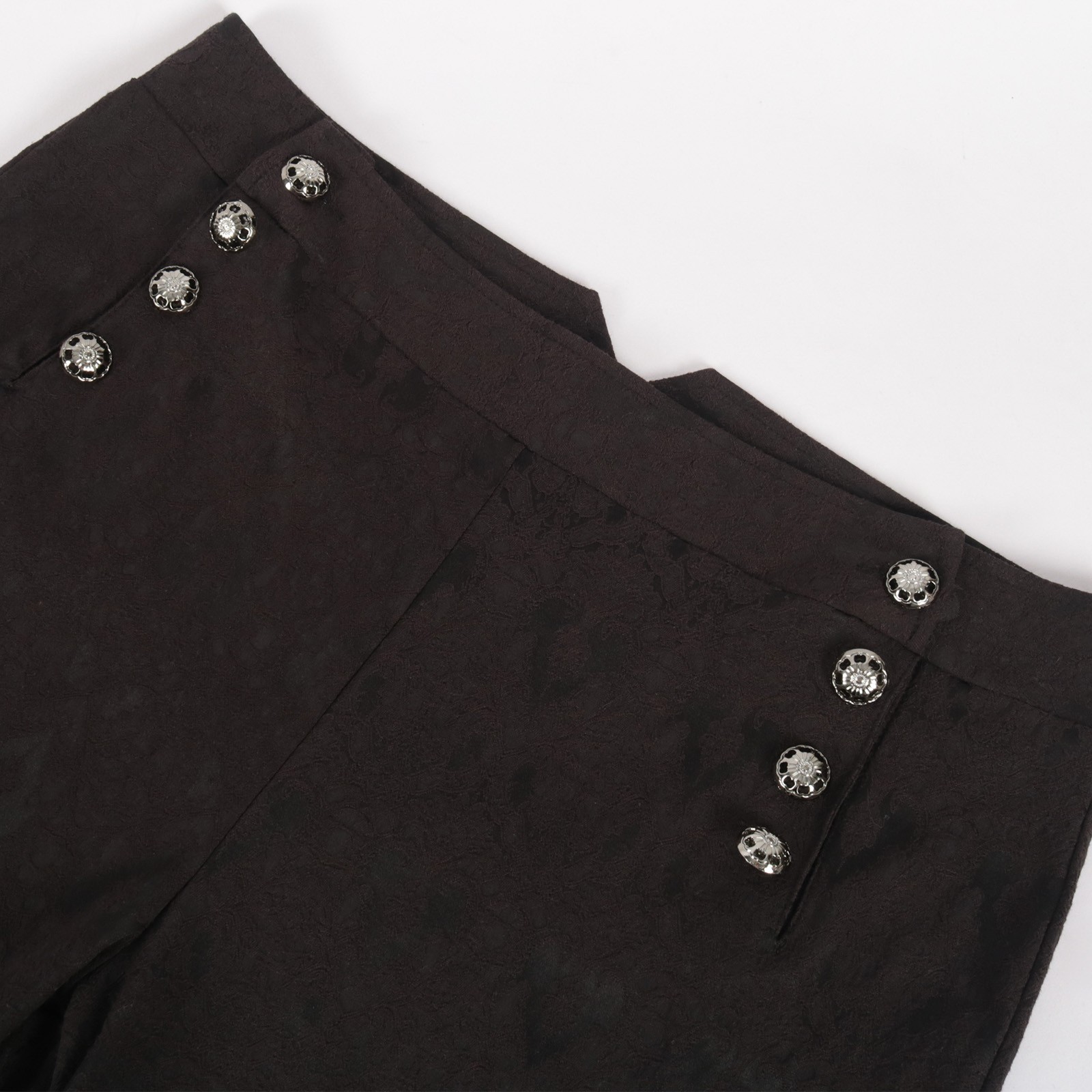 Pantalon Steampunk Victorien pour Homme, Taille Haute, Style Historique, Rétro, Boutonné, Gothique, Décontracté, pour Mariage
