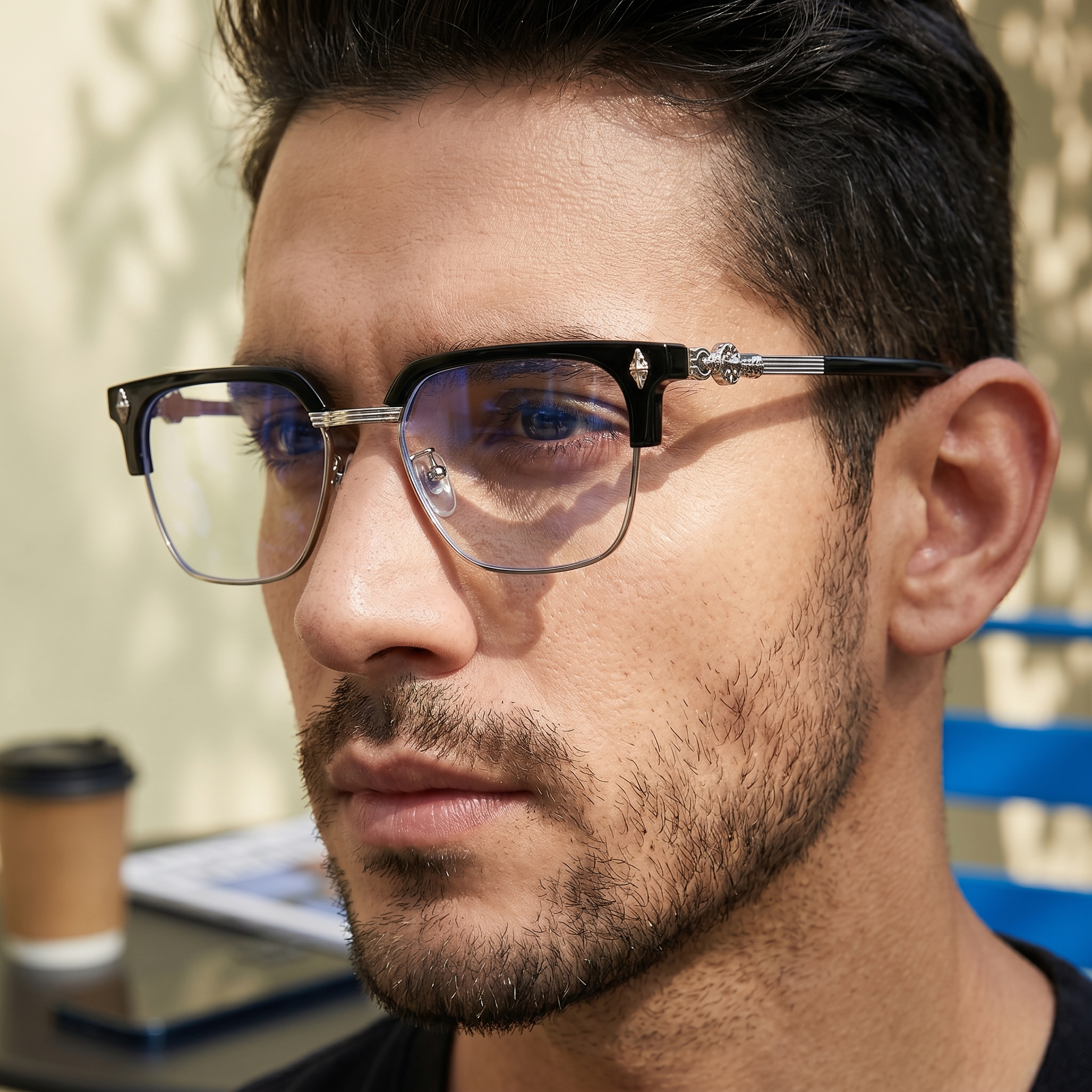 Lunettes transparentes à monture carrée pour hommes, style classique et moderne, basiques décontractées, article polyvalent pour le quotidien