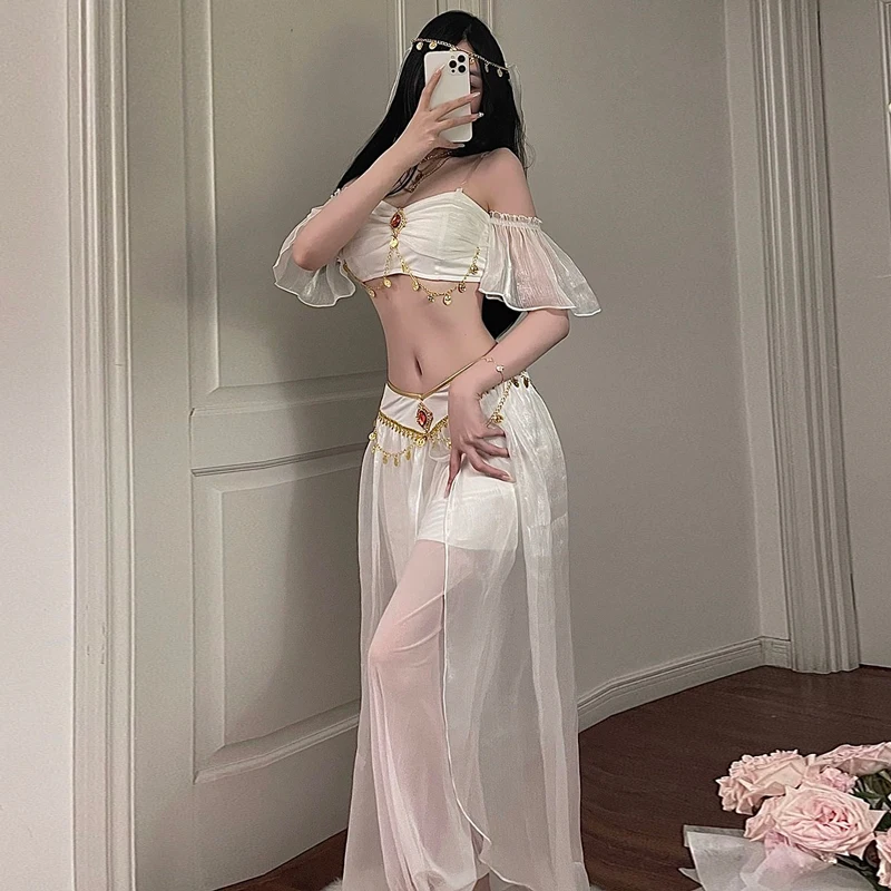 Costumes de princesse arabe pour festival, danse indienne, costume de Jasmine brodé Bollywood, tenue de fête, cosplay, tenue de princesse paon, tenue fantaisie