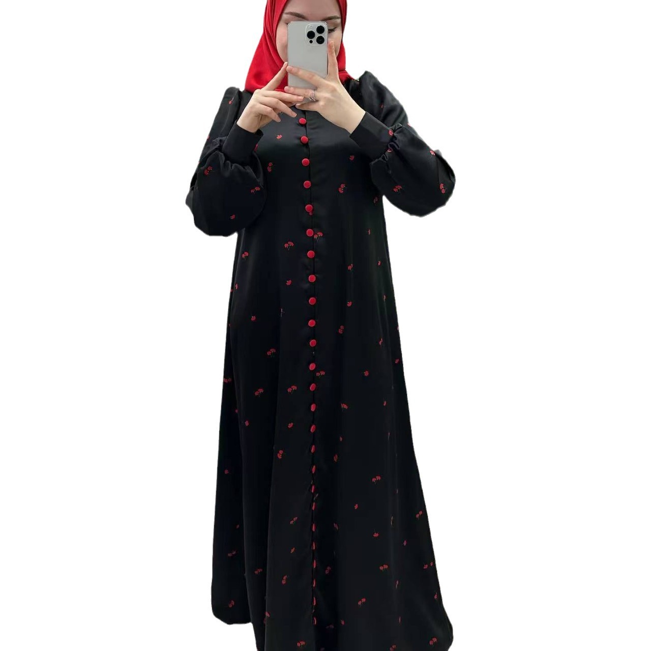 Abayas femmes imprimer robes ceintures simple boutonnage Jalabiya Ramadan marocain dubaï Eid caftan musulman Islam robes arabe longue Robe