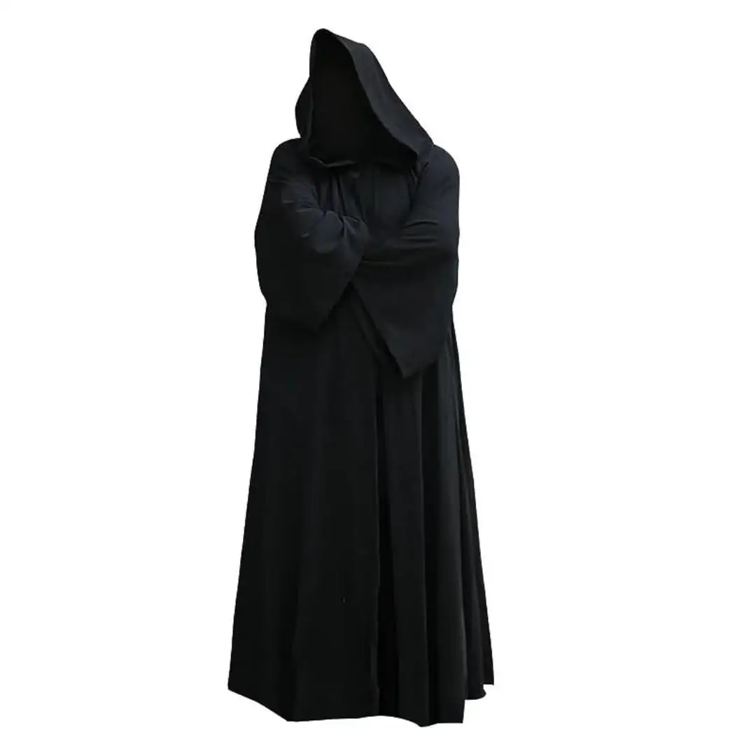 Avec capuche Robe de prêtre tenue cape médiévale Halloween pour scène Cosplay Robe Jedi Cape de chevalier Robe de moine médiévale Costume