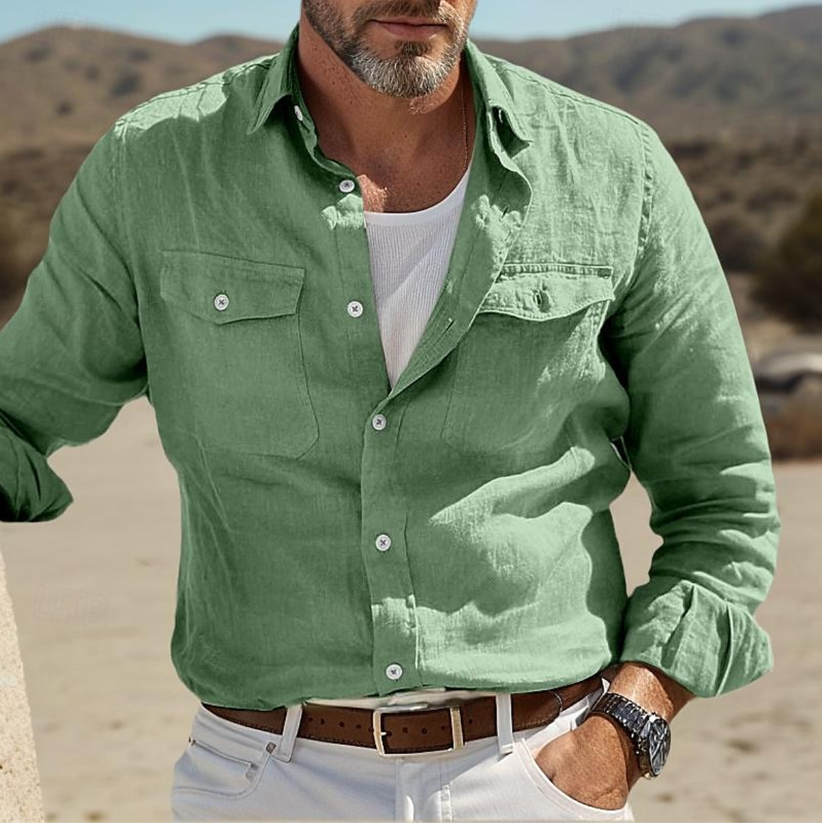 Chemises pour hommes chemises pour homme chemise en lin chemises chemise en lin pour hommes chemise pour hommes homme d'affaires Gentleman chemises en jean