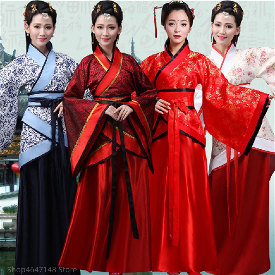 Costume hanfu classique pour femmes et hommes, costume traditionnel chinois ancien, costumes de danse pour femmes, danse folklorique chinoise