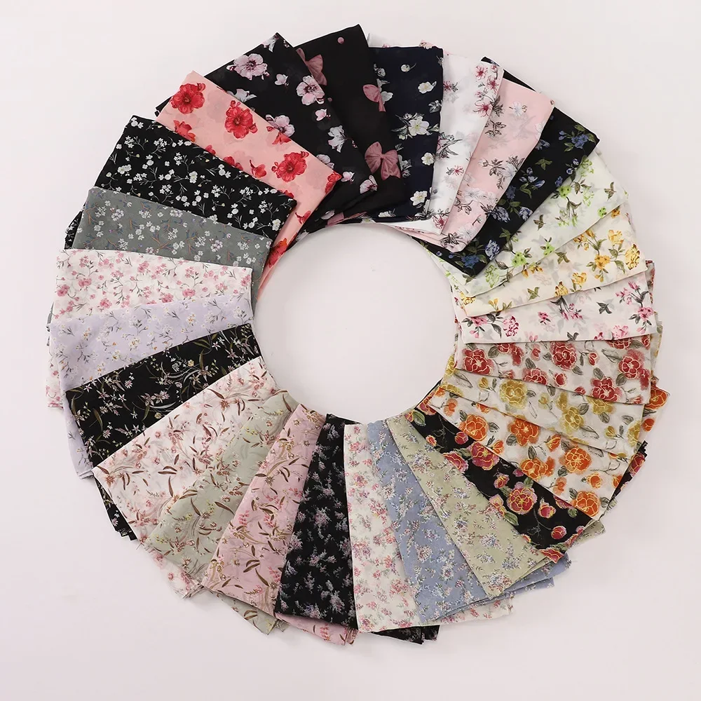 Foulard Hijab à Imprimé Floral pour Femme Musulmane, Châle de Grande Taille, Turban de Tête Ronde pour Sauna