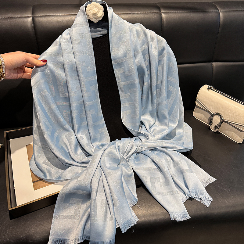 2025 nouveau Design marque printemps femmes écharpe mode géométrie impression Hijabs foulards pour dames châles et enveloppes Pashmina étoles
