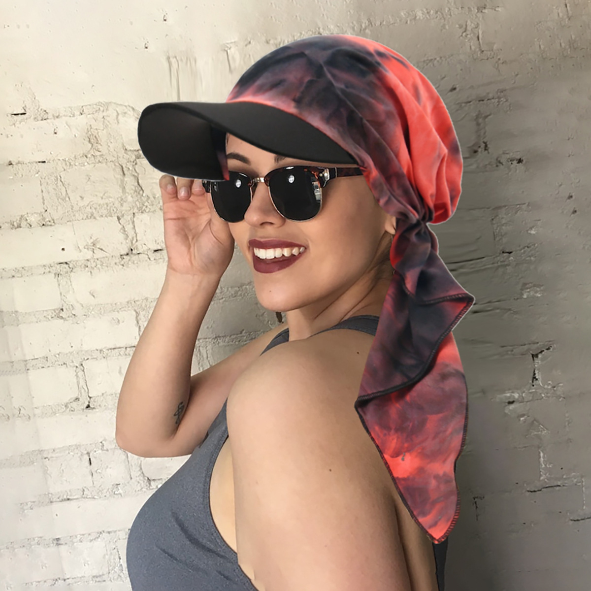 Nouveau 2026 Hijab Turban Imprimé Musulman pour Femme, Casquette de Baseball avec Visière, Chapeau de Soleil, Foulard, Bandana