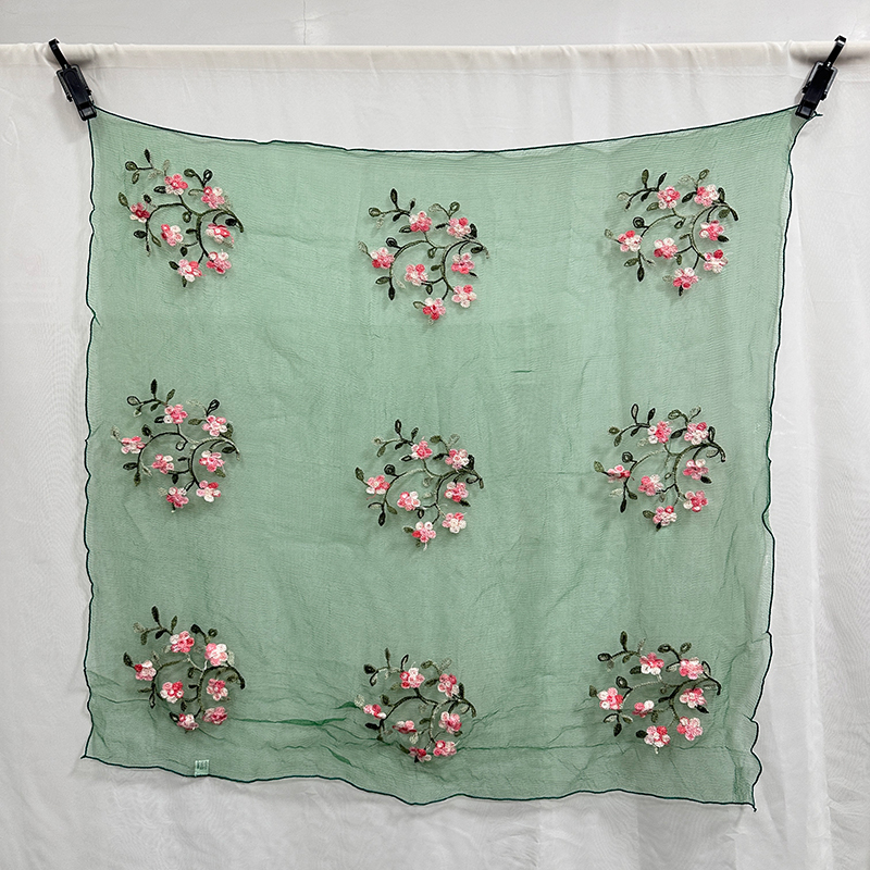 Foulard Hijab Femme en Dentelle Florale, Écharpe de Mariage Tendance pour Femme, Accessoire de Mode Printemps-Été, Accessoires Photo 2026