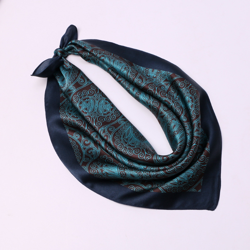 Injplanchers f-Foulard de cou carré pur pour hommes, petit bandeau de sauna, foulards College de la présidence, bandana, 53x53cm, mode 100%, 2023