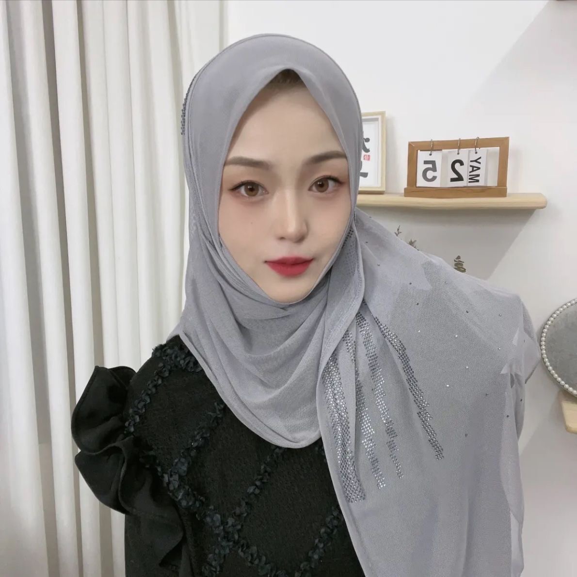 Hijab musulman pour femme, nouveaux châles, écharpe Tyys, diamants, proximité