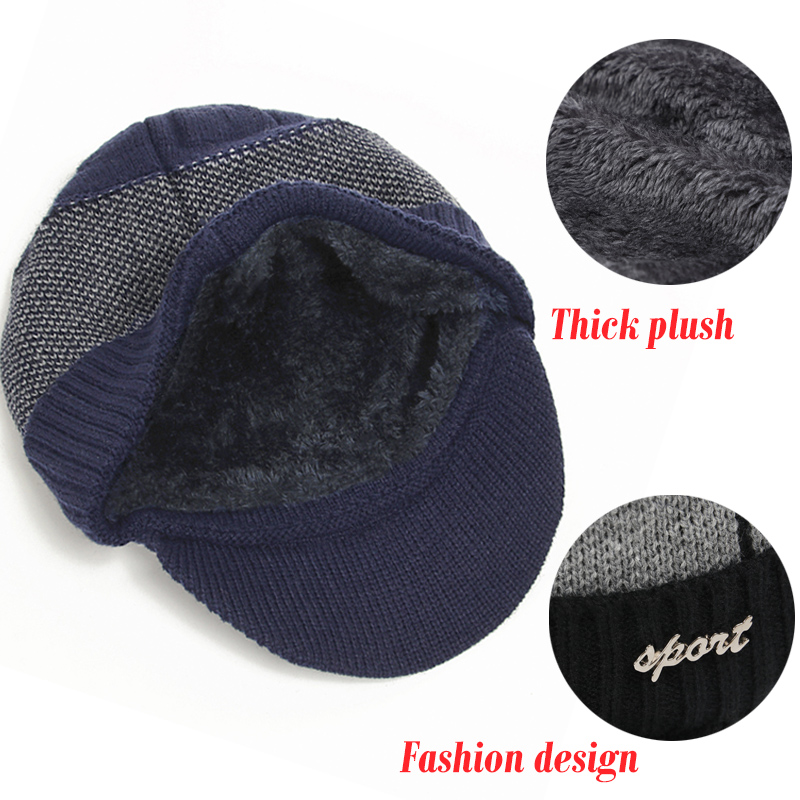 Chapeaux d'hiver Skullies bonnets chapeau hommes bonnets d'hiver pour femmes laine écharpe casquettes cagoule masque Gorras Bonnet tricoté chapeau