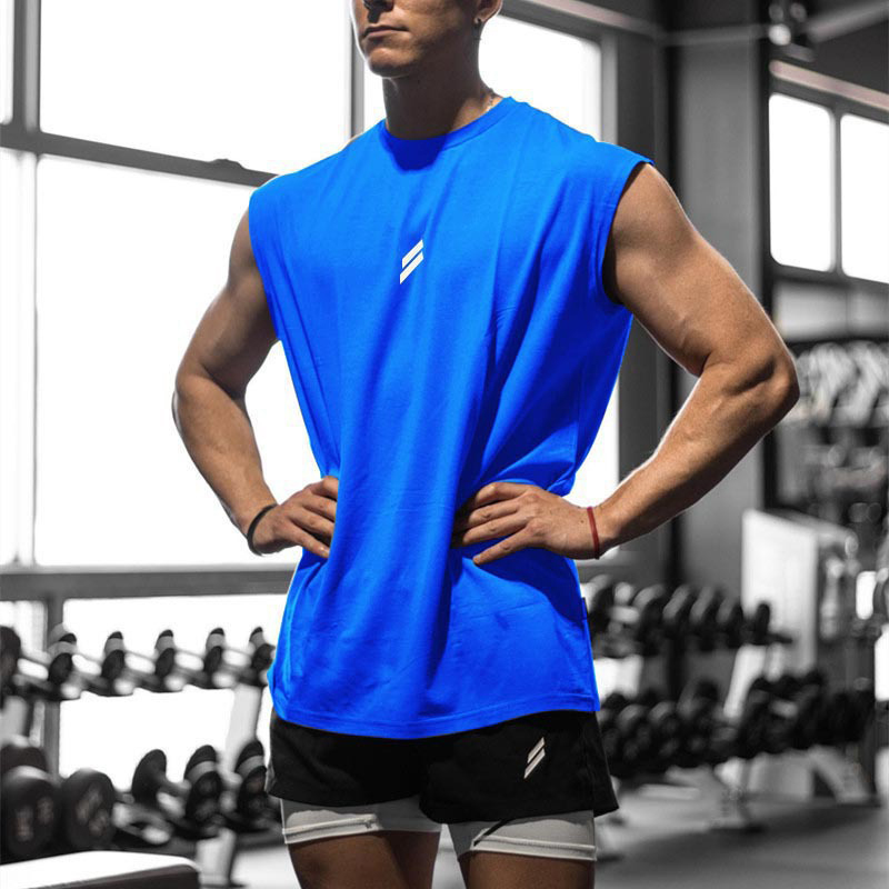 Nouveau débardeur de sport d'été pour hommes, respirant, ample, en maille, sans manches, à séchage rapide, vêtement de fitness masculin