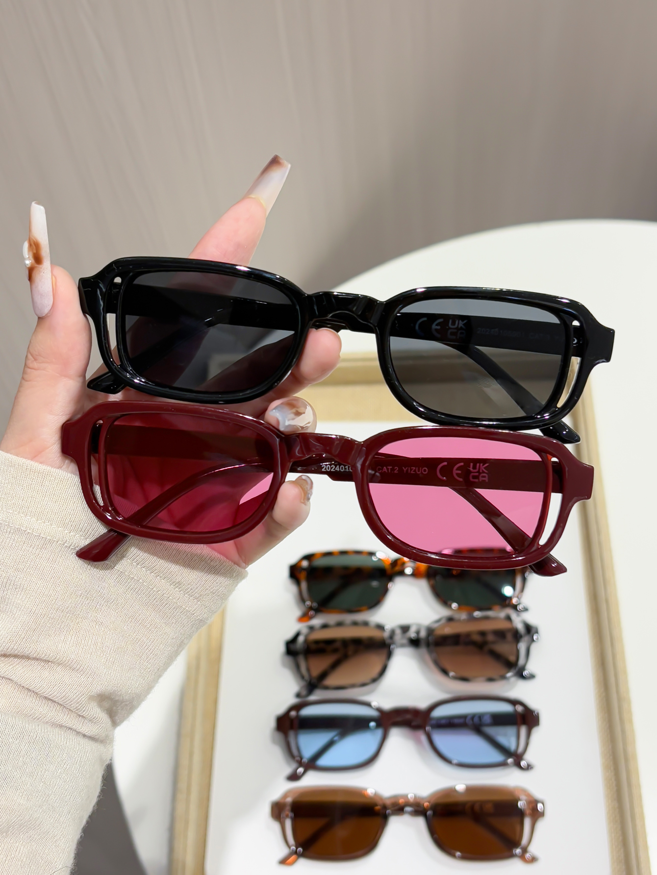 6 paires de lunettes de soleil classiques et élégantes pour femmes, design exquis et populaire pour la conduite estivale, la pêche, les activités de plein air et les voyages
