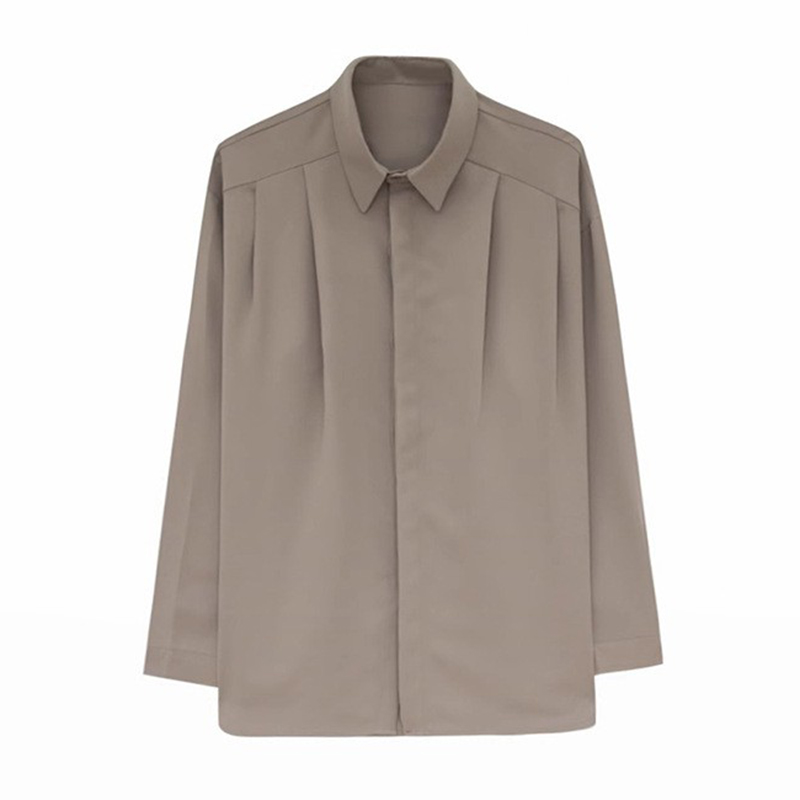Chemises à manches longues pour hommes, soyeuses et lisses, décontractées, habillées ou formelles, sans repassage, résistantes aux plis, style coréen, streetwear
