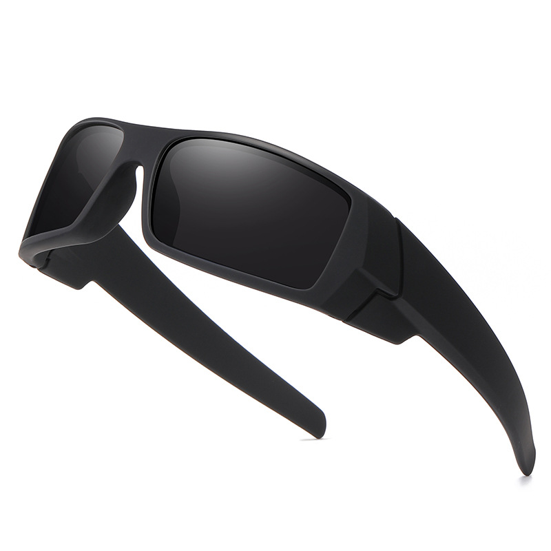 Lunettes polarisées à monture carrée, monture complète UV400 pour le cyclisme/pêche, lunettes de soleil pour sports de plein air, lentilles résistantes aux rayures