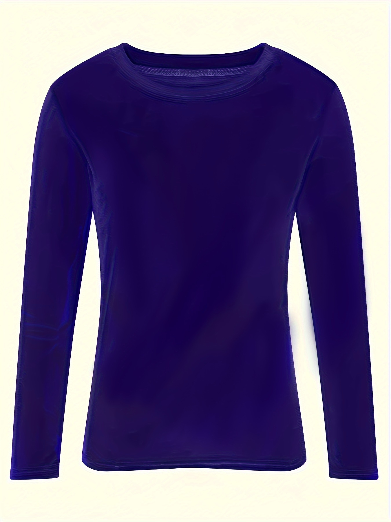Grande taille femmes hauts 2025 nouvelle couleur unie col rond à manches longues chemise mince extensible Blouse décontracté coupe ample tunique haut 1XL-5XL