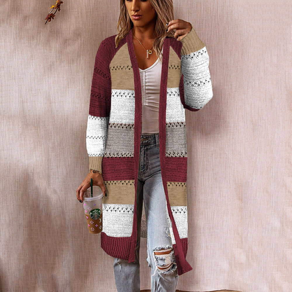 Cardigan en tricot mi-long pour femmes, mode automne-hiver 2025, nouveau style pour femmes
