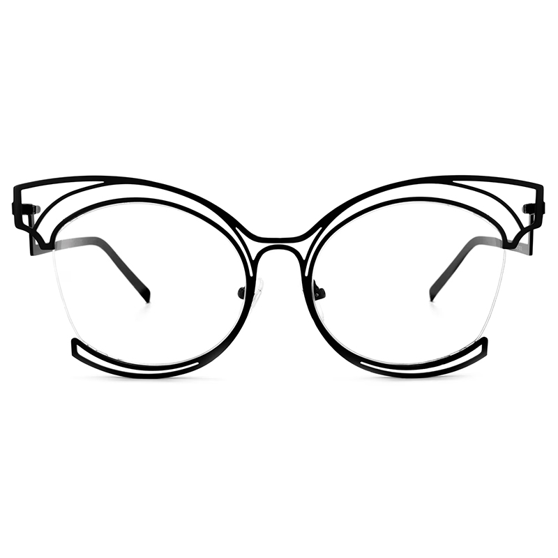 Lunettes Cateye incurvées pliantes pour femmes, monture irrégulière de luxe pour femmes, lentille de lecture Anti bleue, optique ordinaire