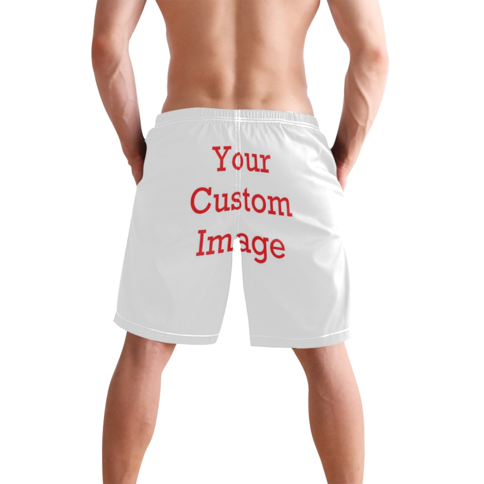 Shorts de bain pour hommes, motif personnalisé, séchage rapide, décontractés, en polyester, avec doublure en maille et poches