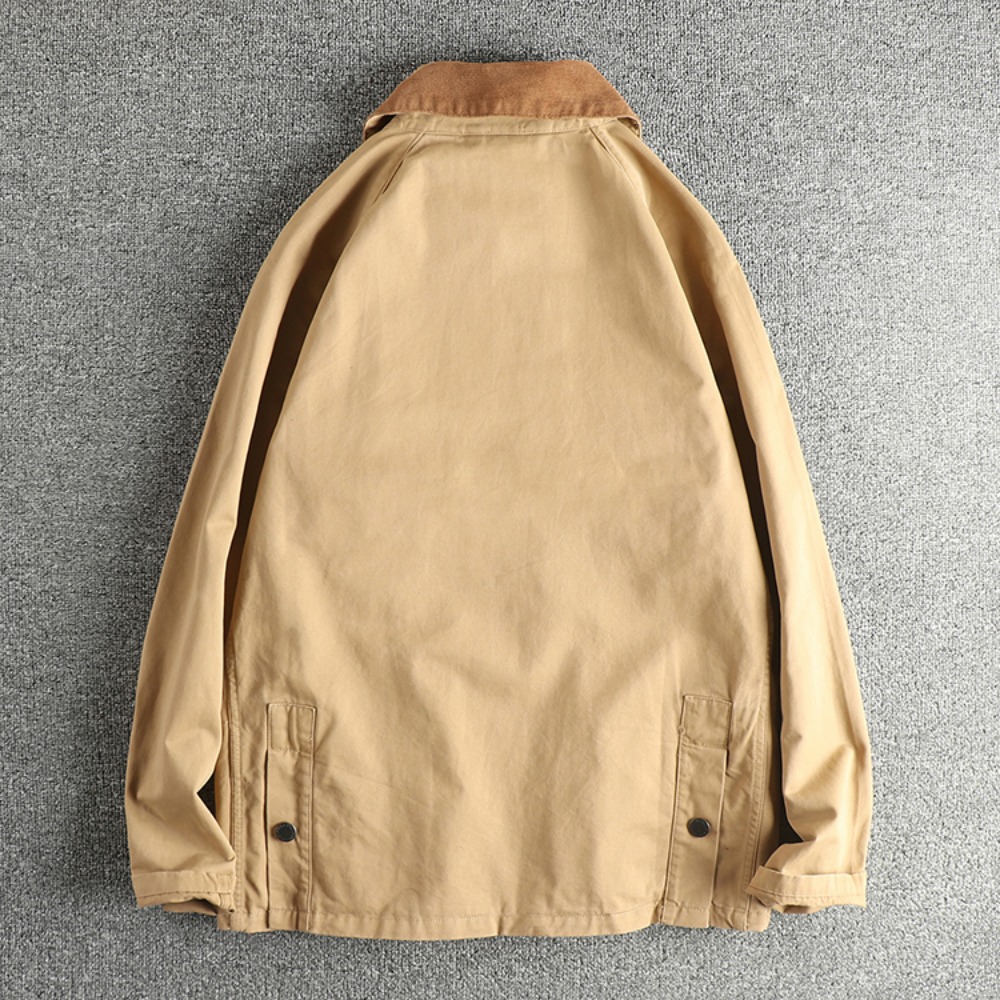 Ami kaki vintage vintage veste de travail en coton tissé pour hommes veste américaine à la mode de rue