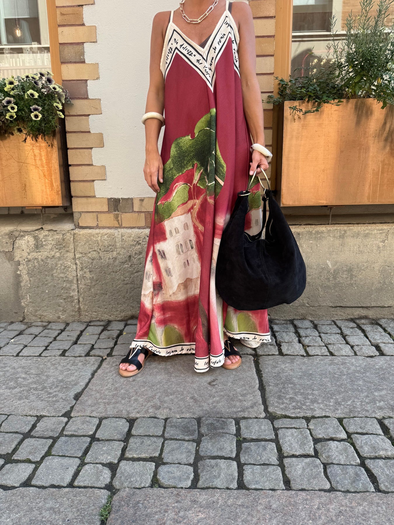 Robe longue imprimée style Boho pour femmes, ample, col en v, bretelles, ligne a, grand ourlet, mode d'été, robes de Style vacances