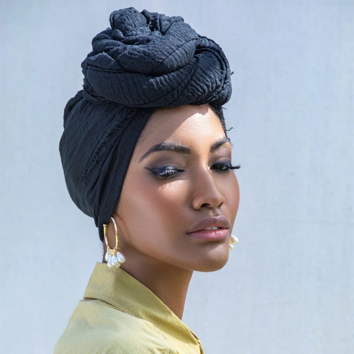 Bandeau de sauna froissé en coton pour femmes, écharpes de voile, enveloppes de tête de document solide, longues écharpes, turban, écharpe de sauna, mode musulmane, Ramadan