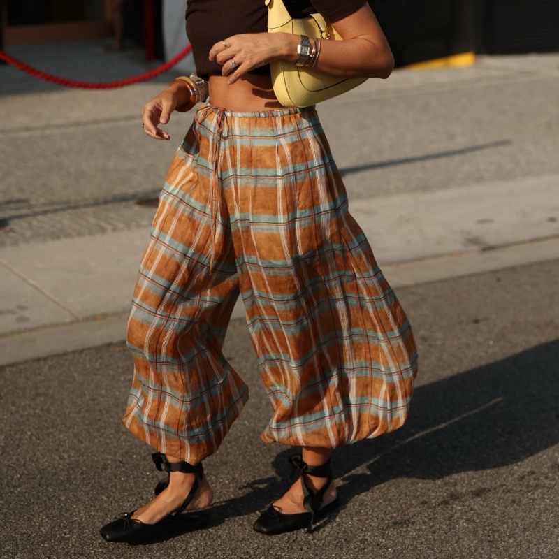 Pantalon Baggy ballon pour femmes, bulle plissée, surdimensionné, jambes larges, lanterne, sarouel