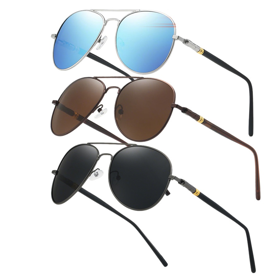 Lunettes de soleil pilote classiques, lunettes de créateur de marque tendance, unisexe, pour la pêche, la conduite, les voyages de vacances, lunettes vintage élégantes.