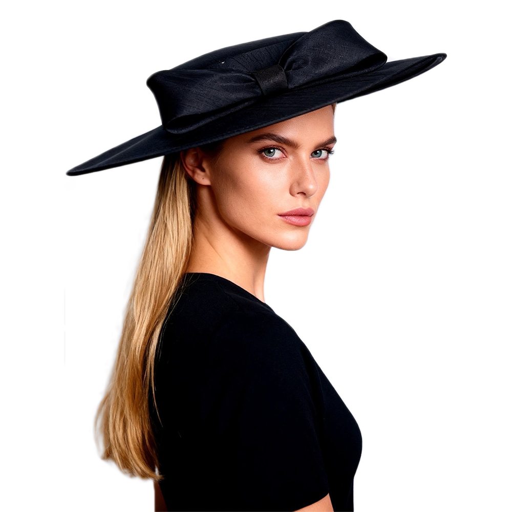 Chapeau Fascinator FS de Luxe, Kaki et Rouge Vin, avec Nœud, Chapeaux d'Église Élégants pour Femmes, Chapeau de Mariée à Large Bord, Sombreros Mujer