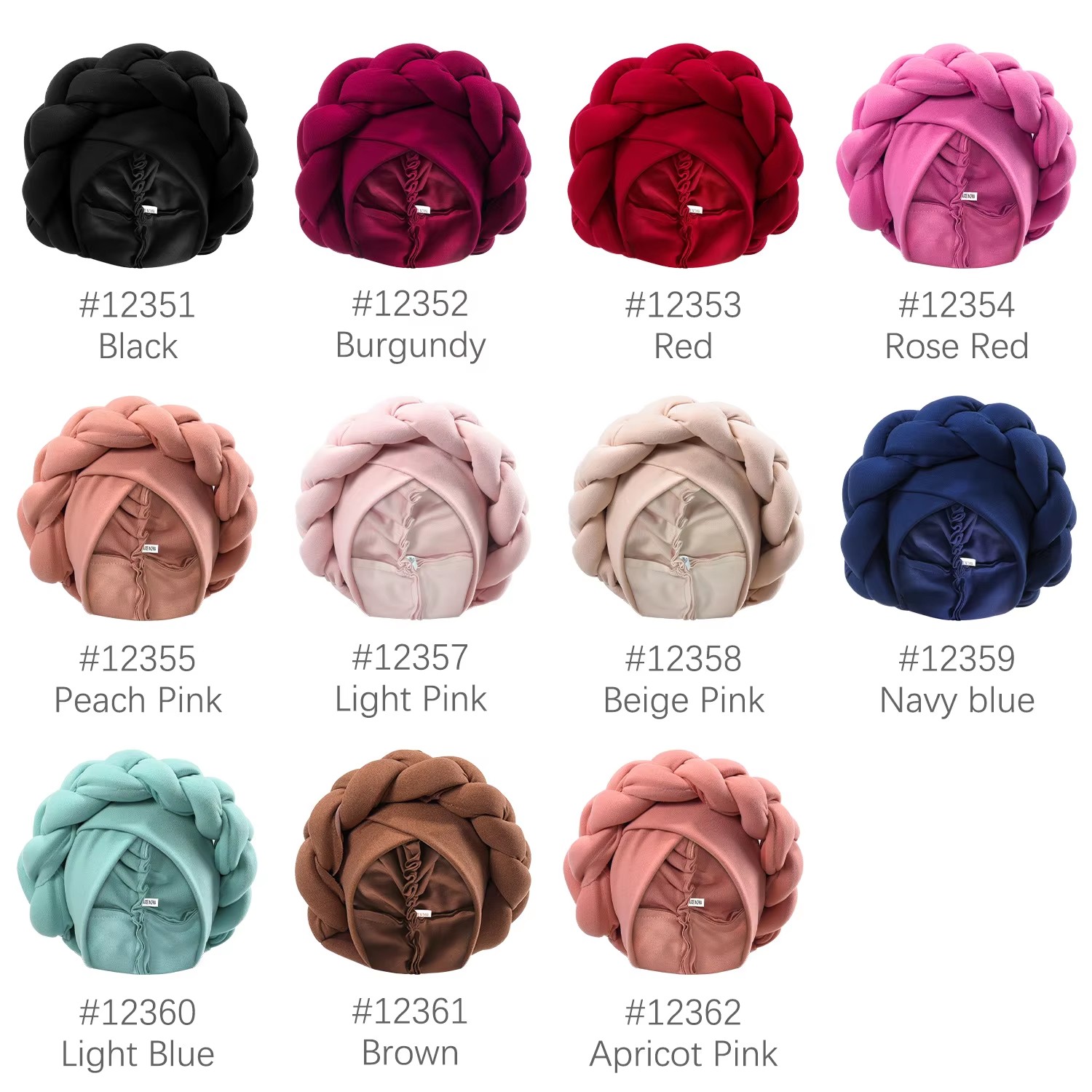 Casquette Turban tressée exagérée pour femmes, couvre-chef de fête de mariage africaine, Bonnets, bandeau, casquette Hijab, nouvelle collection