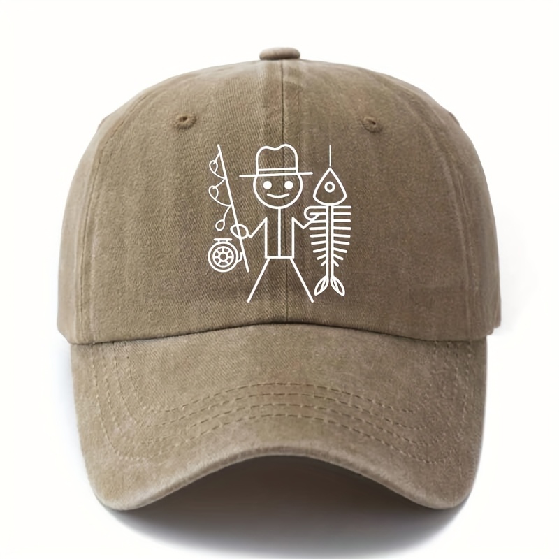 Casquette de baseball de pêche pour homme, casquette à bord incurvé en plein air, casquette de chauffeur de camion, camping de voyage de vacances