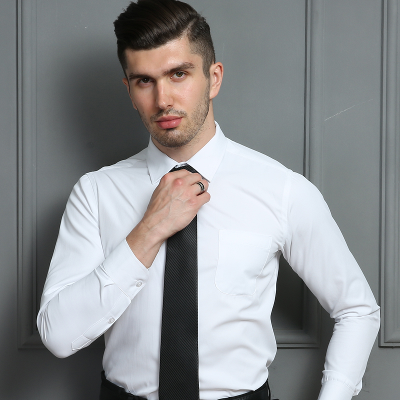 Grande taille à manches longues hommes robe chemise mode homme affaires vêtements de cérémonie bureau travail chemises blanches 45 46 47 48 grands vêtements