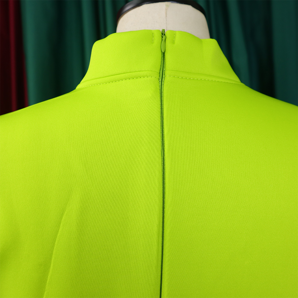 Robe de Soirée Élégante de Luxe pour Femme, Col à Nministériels d, Manches sulf, Taille Haute, Plissée, Mi-mollet, Tenue d'Anniversaire, 2024