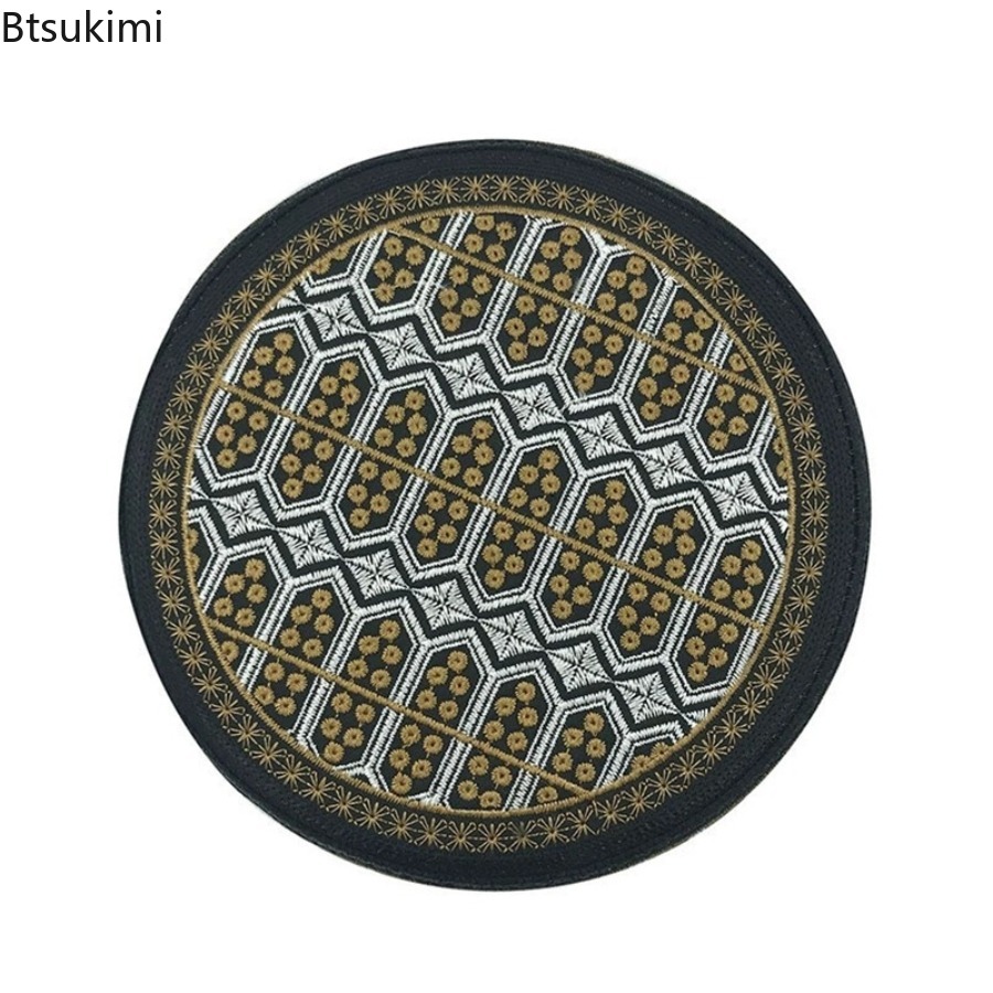 Chapeaux Turban brodés en relief pour hommes, chapeau de prière islamique Kufi respirant, Eid Ramadan, Hijabs, casquettes à la mode, chapeaux de crâne musulmans