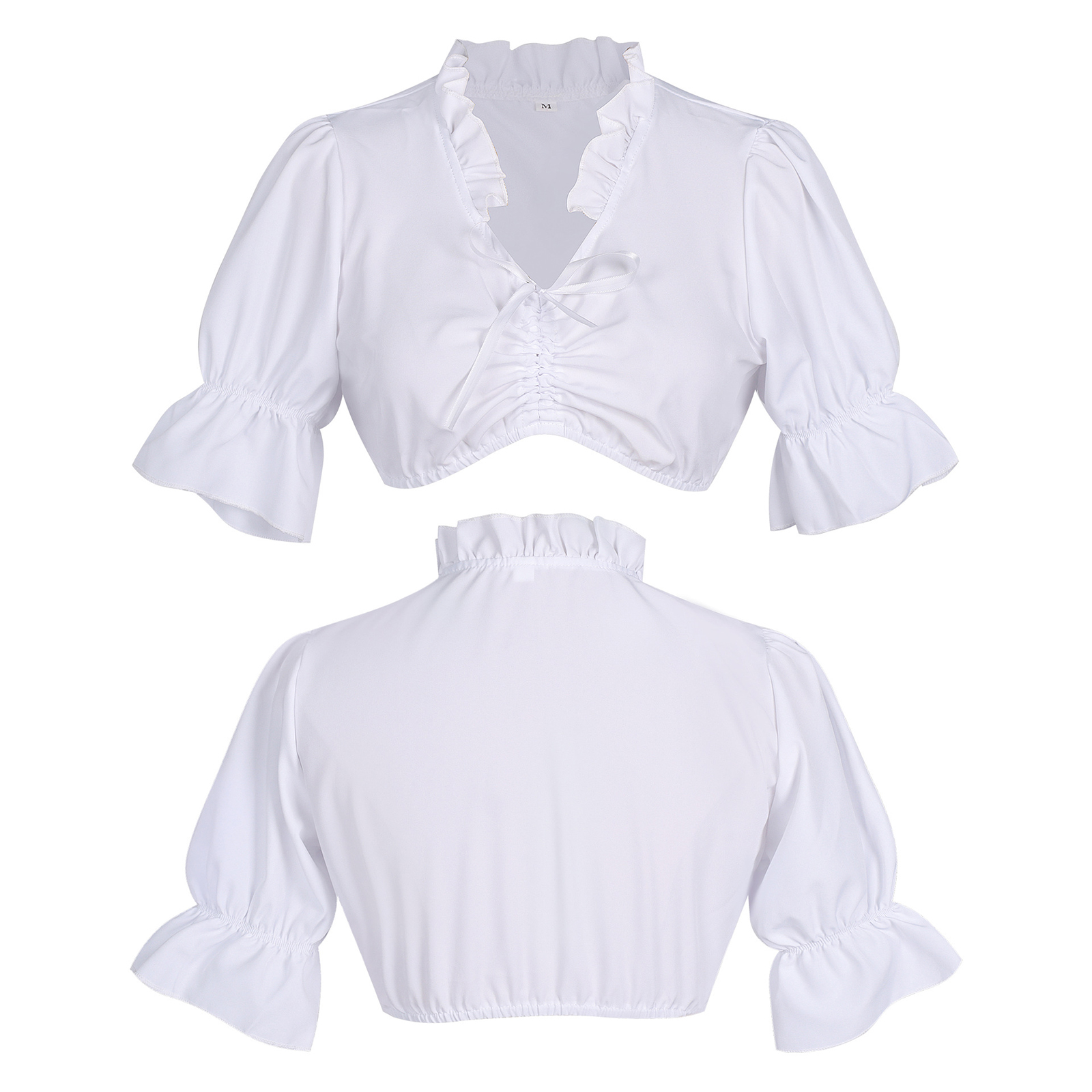 Robe Dirndl pour femme, costume de serveuse d'Oktoberfest, ensemble 3 pièces, tablier, chemisier à manches courtes, nœud devant, tenue de fête bavaroise pour festival de la bière, bar