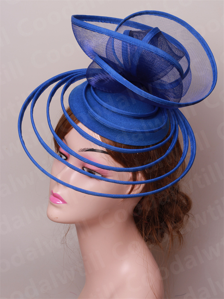 Église Fascinator Chapeau mariage maille casque femmes fête Banquet Chapeau casquette bandeau dames fête thé Royal Ascot pilulier casquettes