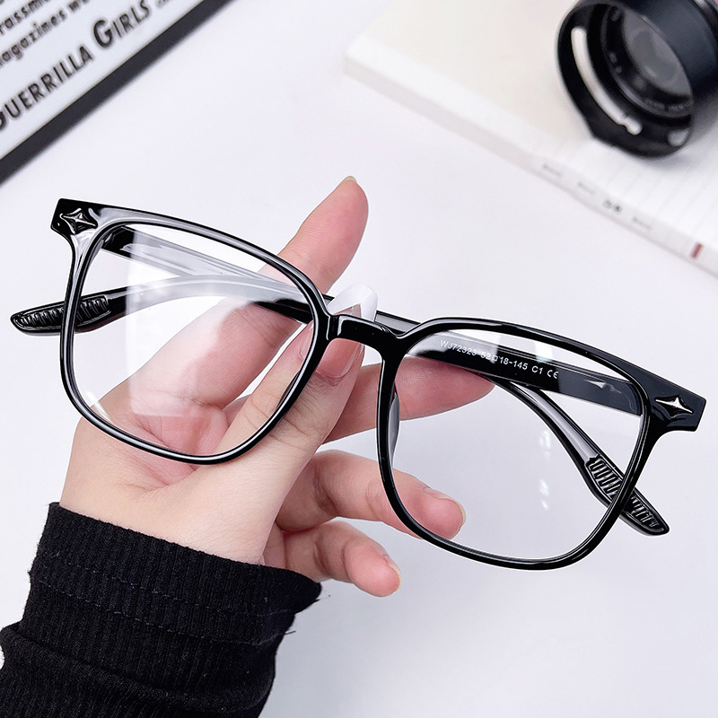 Lunettes à monture décorative étoiles pour hommes et femmes, carrées, tendance, Anti-lumière bleue, accessoire de bureau en plein air à la mode