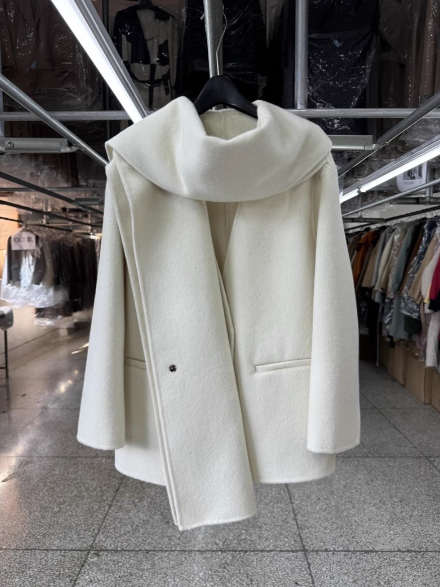 Manteau 100% laine à col écharpe pour femmes, veste d'automne et d'hiver élégante à la mode coréenne