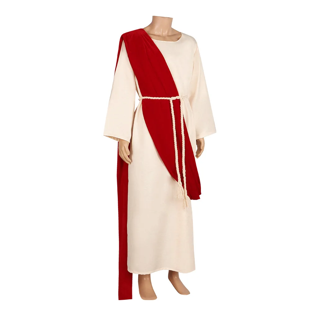 Jésus Christ prêtre romain moine Cosplay Costume Halloween Costume grec adulte Religion nonne Toga Robe Robe tenue catholique pour hommes