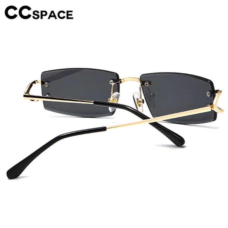 Lunettes de soleil carrées sans monture pour femmes, lunettes de soleil dégradées, lunettes de soleil décontractées, protection solaire, créateur de marque, luxe, nouveau, 300409