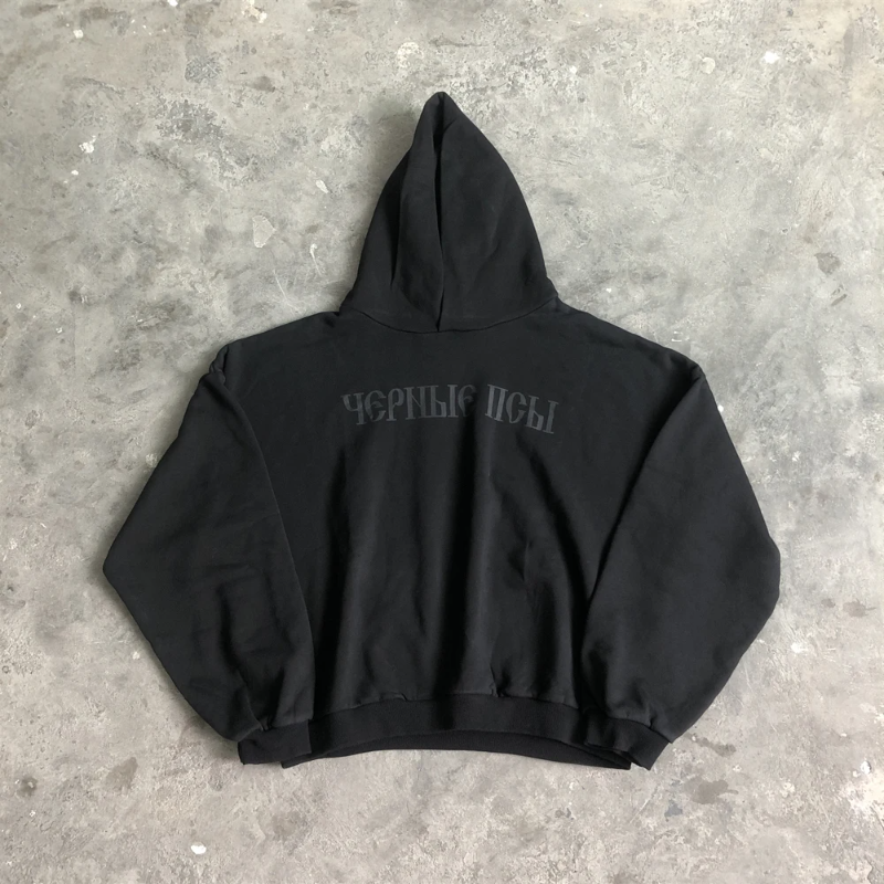 SAINT OF MICHAEL mode 1:1 KANYE WEST Streetwear sweat DONDA imprimé velours décontracté ample surdimensionné hauts à capuche pour hommes