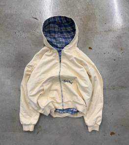 Harajuku simple design coréen décontracté polyvalent couple cardigan à fermeture éclair Y2K début d'automne rétro double face plaid veste à capuche