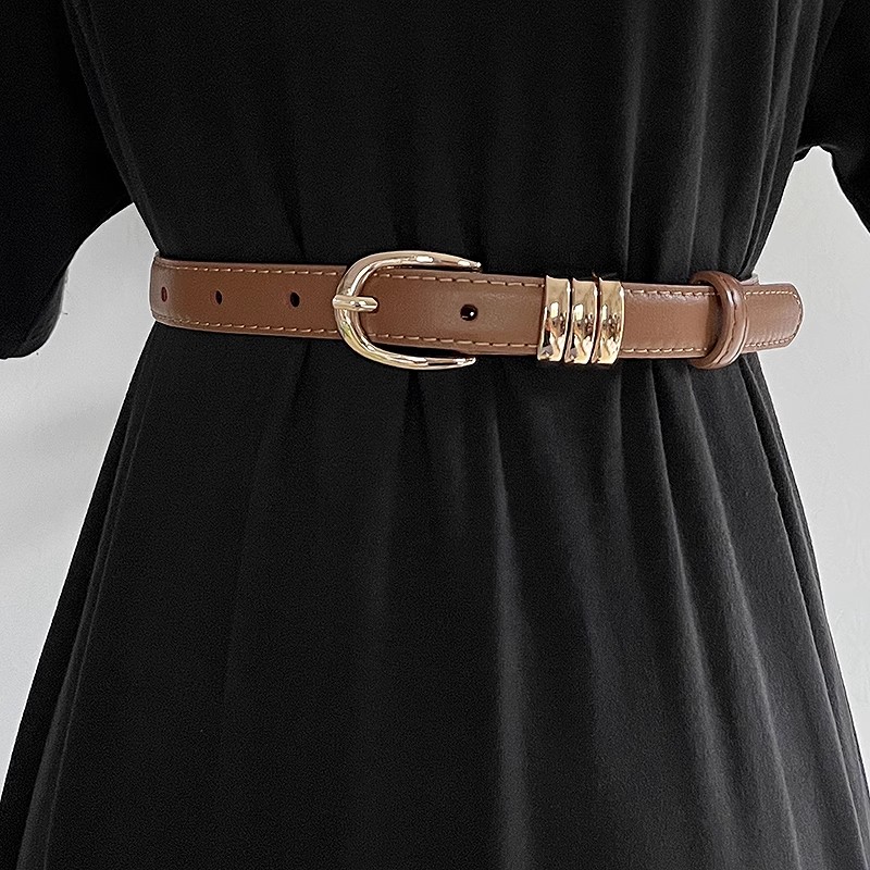 Corset Vintage en cuir véritable pour femmes, mode, manteau, ceinture, robe, décoration, ceinture étroite, J105