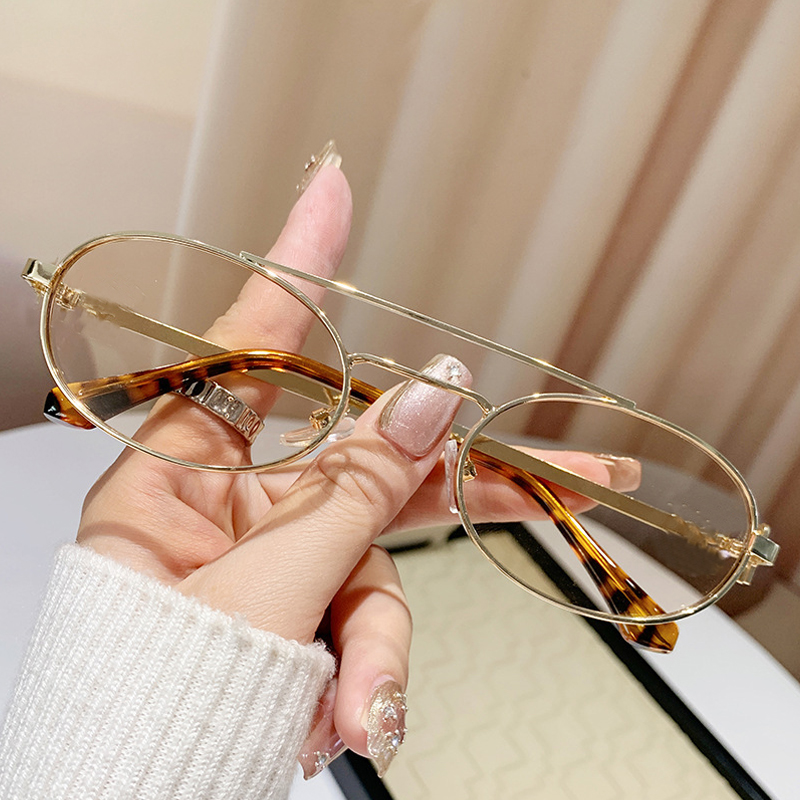 Lunettes de soleil ovales en métal pour hommes et femmes, lunettes de marque, lunettes UV400, rétro, classique, extérieur, haute qualité, marque de luxe, tendance