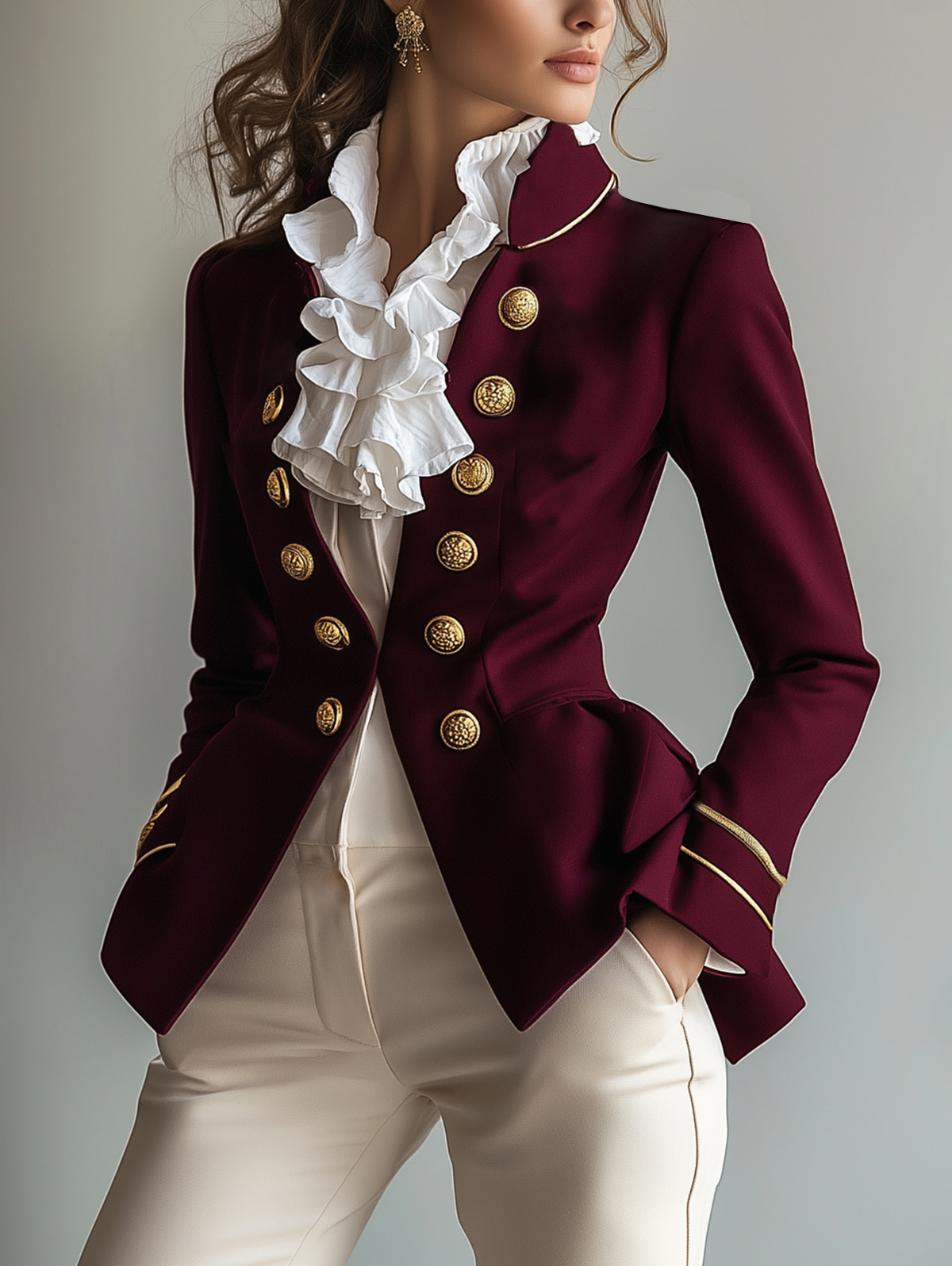 Élégant Blazer à Queue de Pie pour Femmes 2026, Hauts Chics à Col Montant, Veste à Manches Longues, Vêtement d'Extérieur pour Femme de Bureau, Mode Printemps Automne