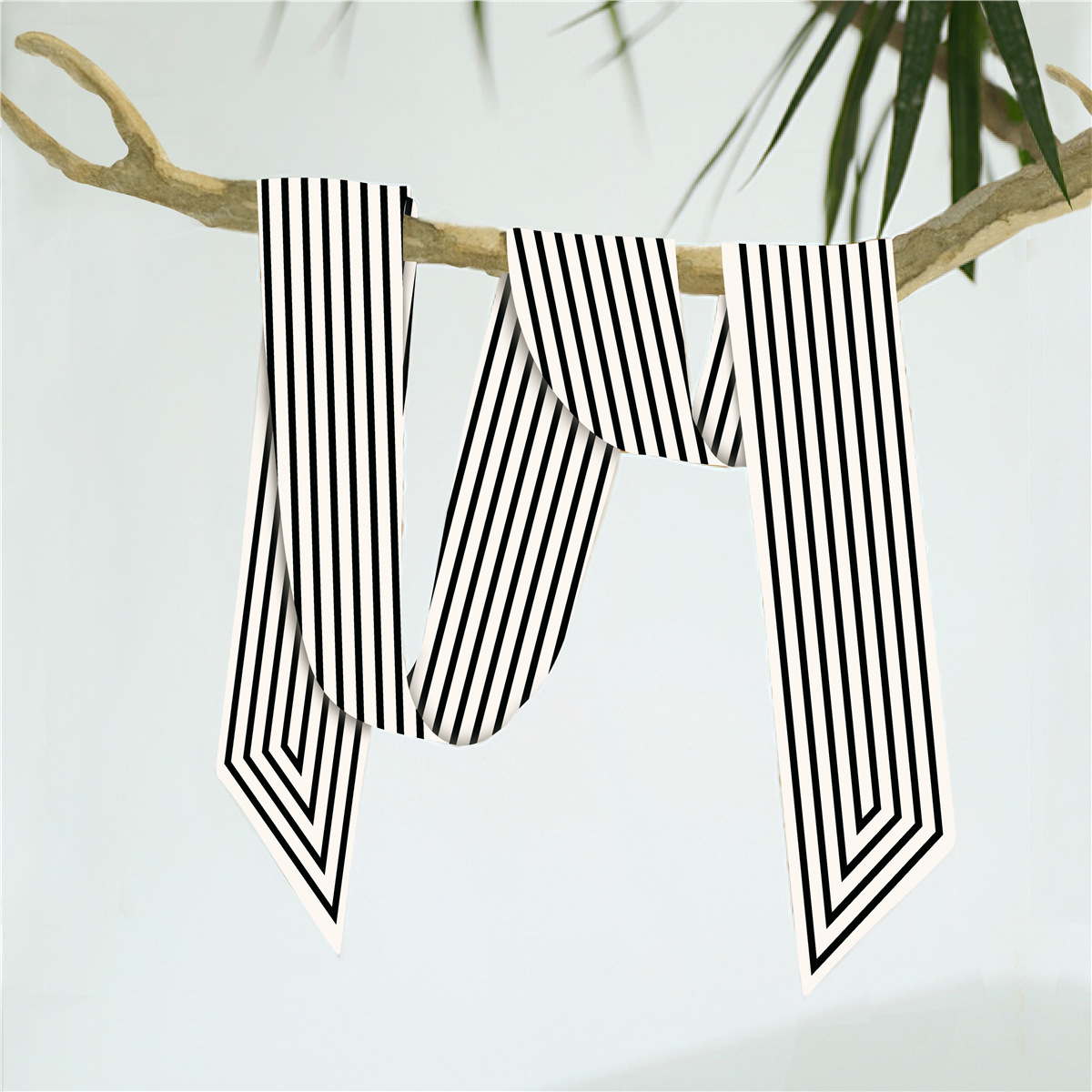 Foulard skinny rayé pour femme, écharpe de marque de luxe, écharpe de mode, écharpe de sauna, foulard de sac à cheveux, design de la présidence, nouveau, 2025