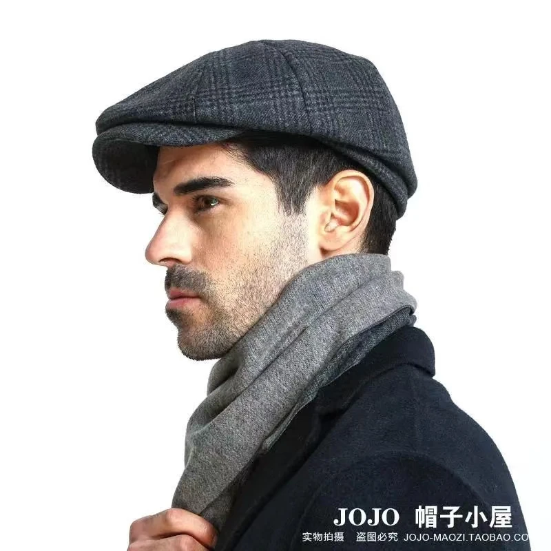 64 cm grande tête surdimensionné grande taille hommes classique chevrons gavroche Gatsby chapeau Tweed Vintage plat lierre Cabbie casquette cadeaux Sombreros
