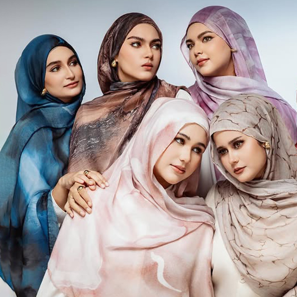 Hijab imprimé de qualité supérieure, doux et respirant, pour femmes musulmanes, châles et écharpes en coton, viscose et modal.
